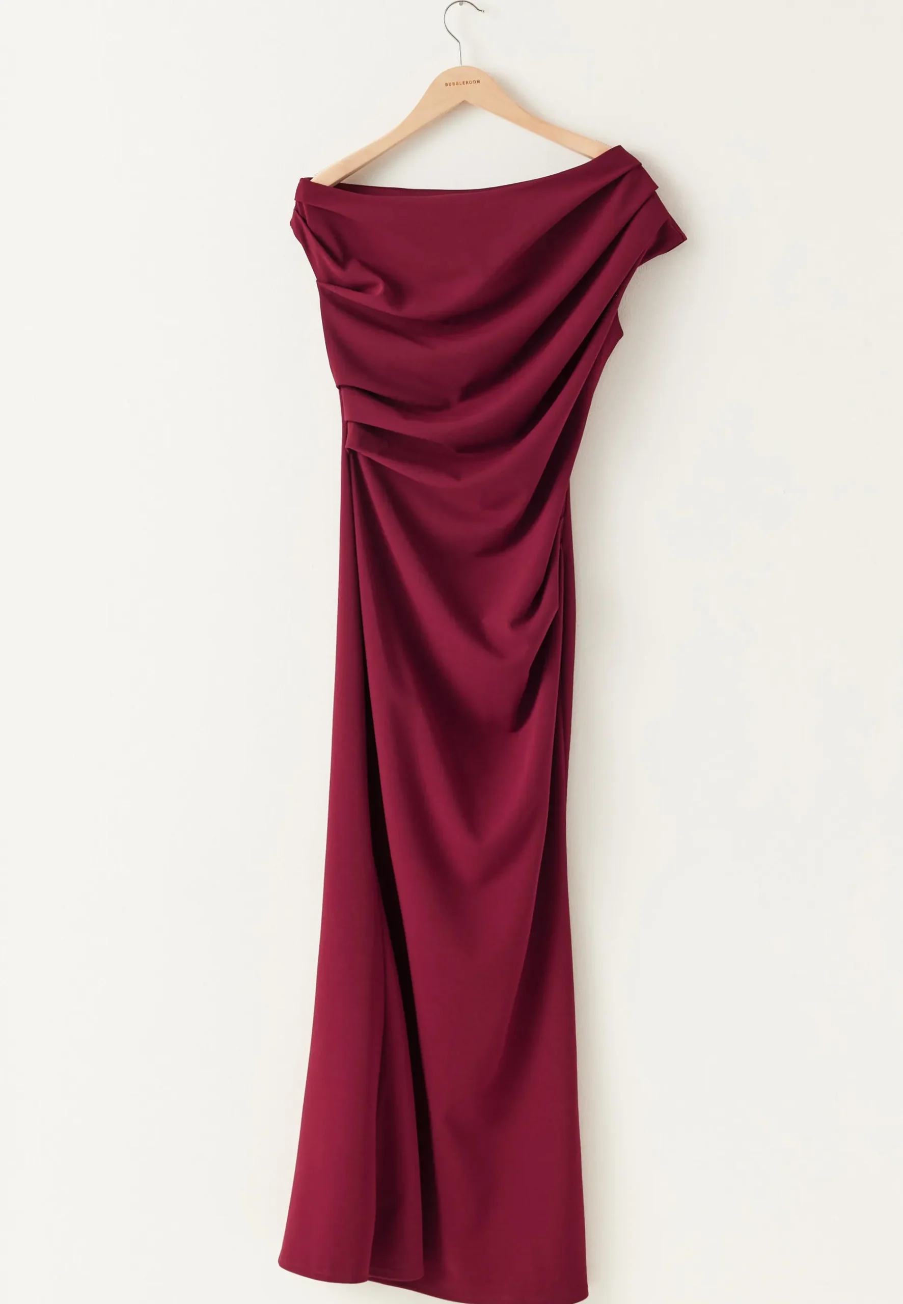 Asymmetric Draped Maxi Dress