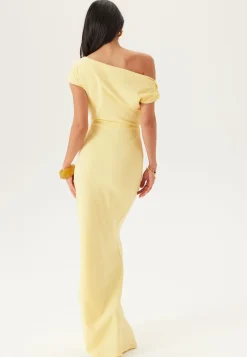 Asymmetric Draped Maxi Dress