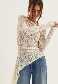 Asymmetric Lace Top