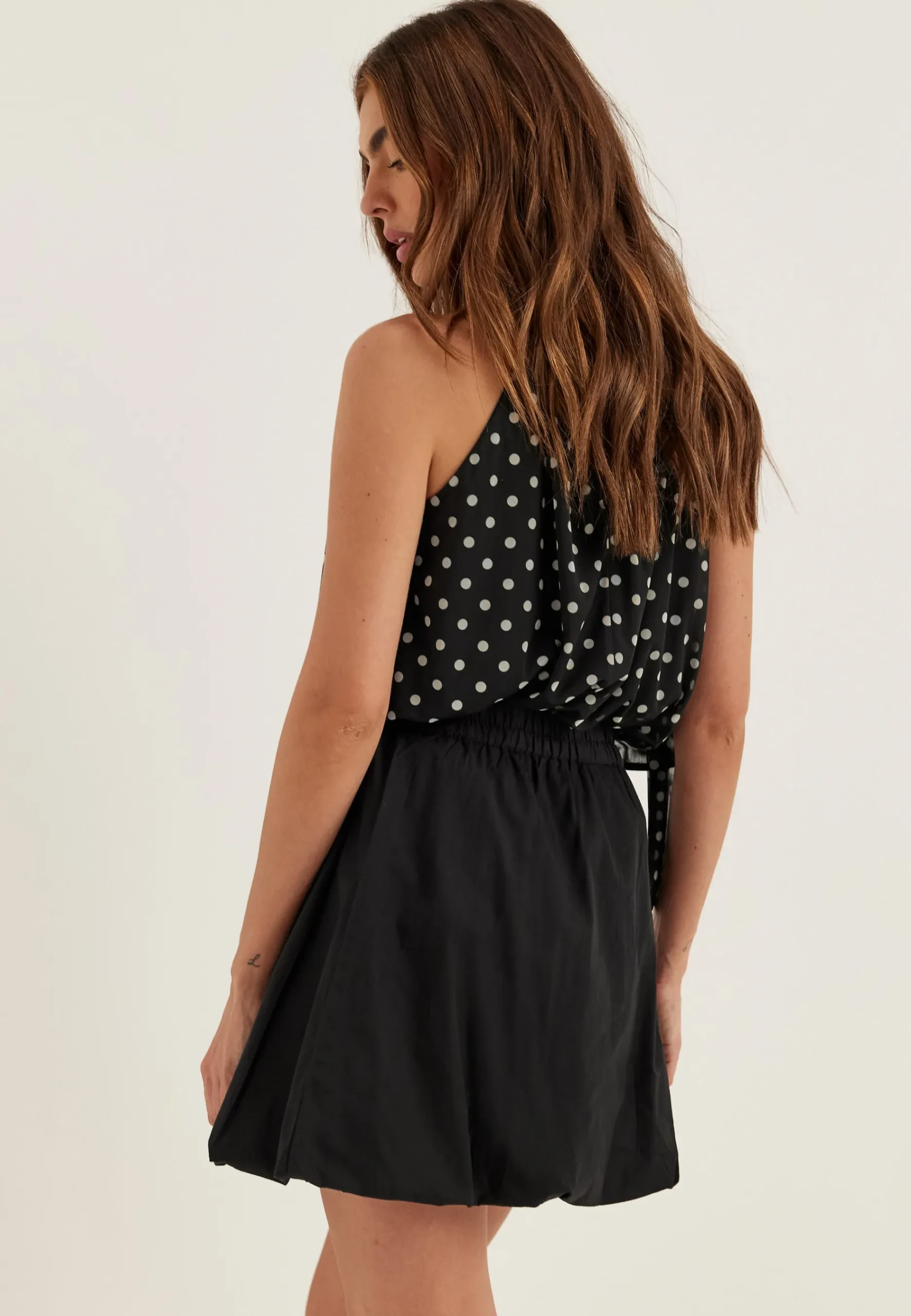 Balloon Short Cotton Skirt