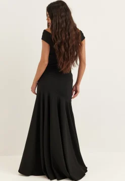 Bardot Pleat Maxi With Split