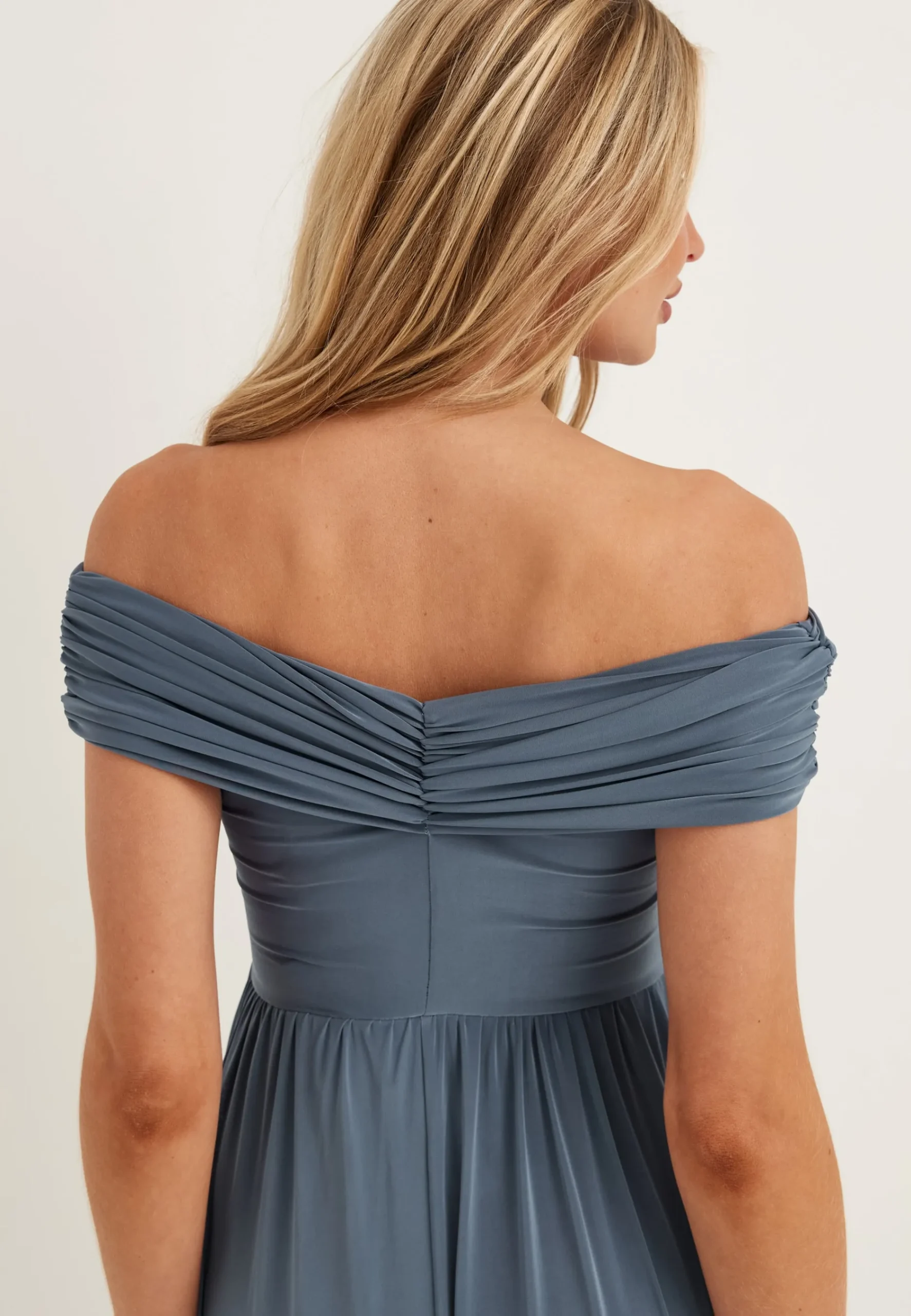 Bardot Rouched Maxi Split Dress