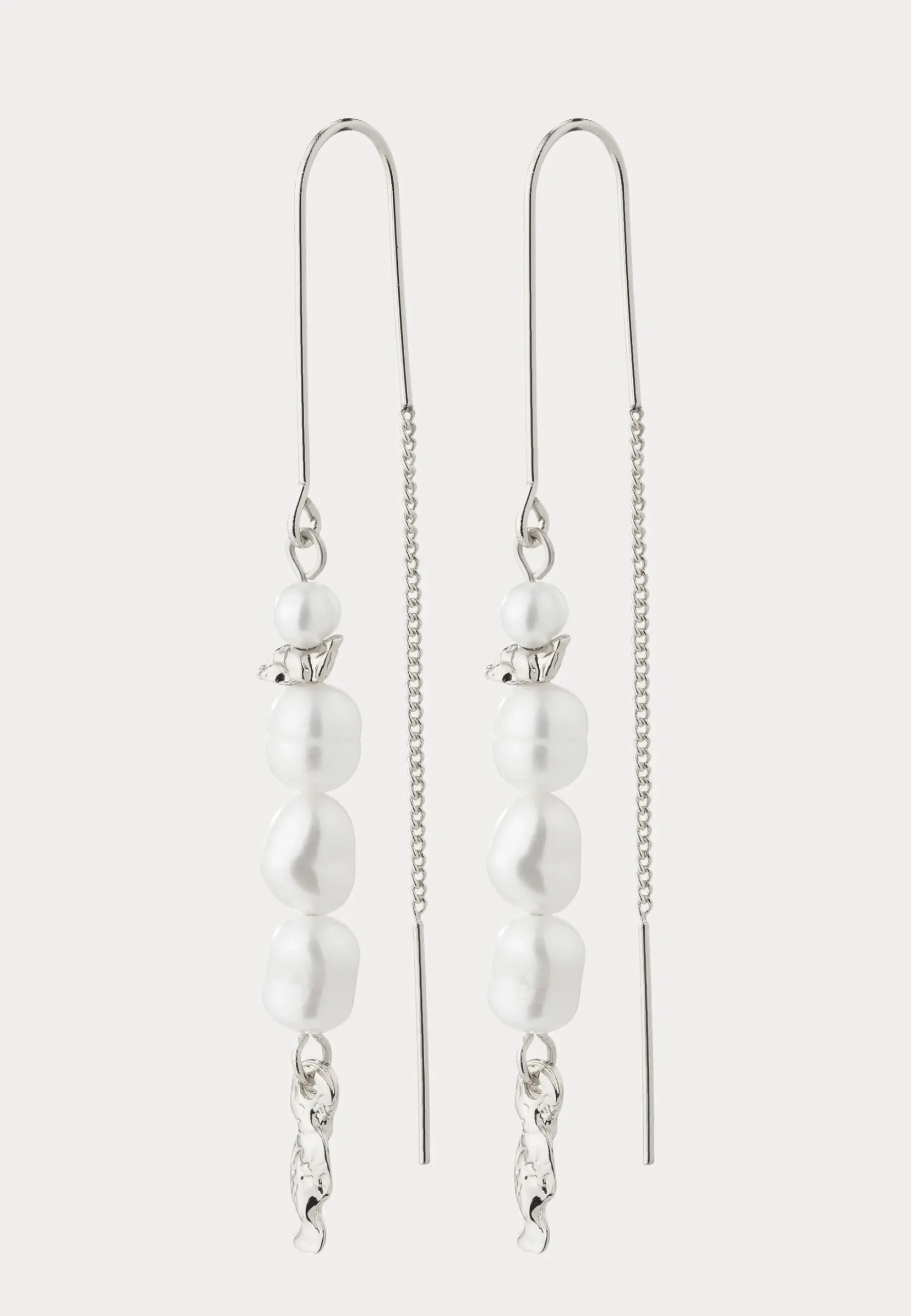 Berthe Pearl Chain Earrings Si