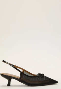 Biakristin Kitten Heel Bow Slingback