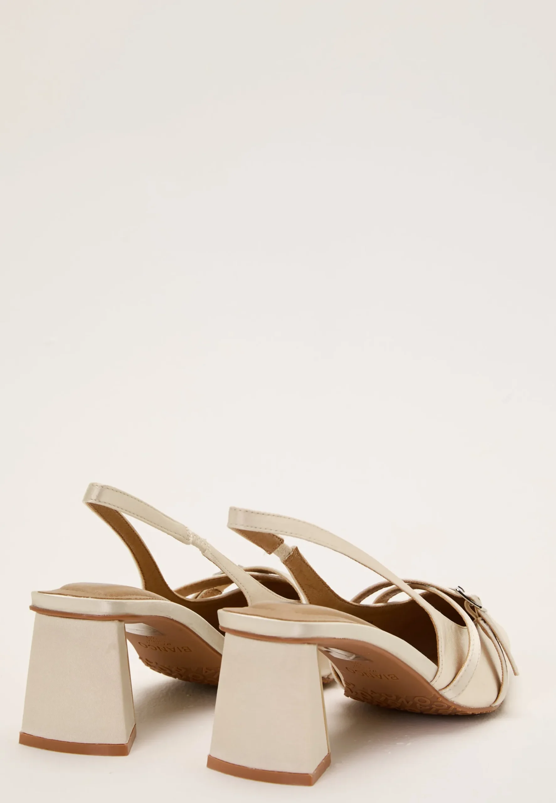 Biamaralyn Buckle Slingback Satin