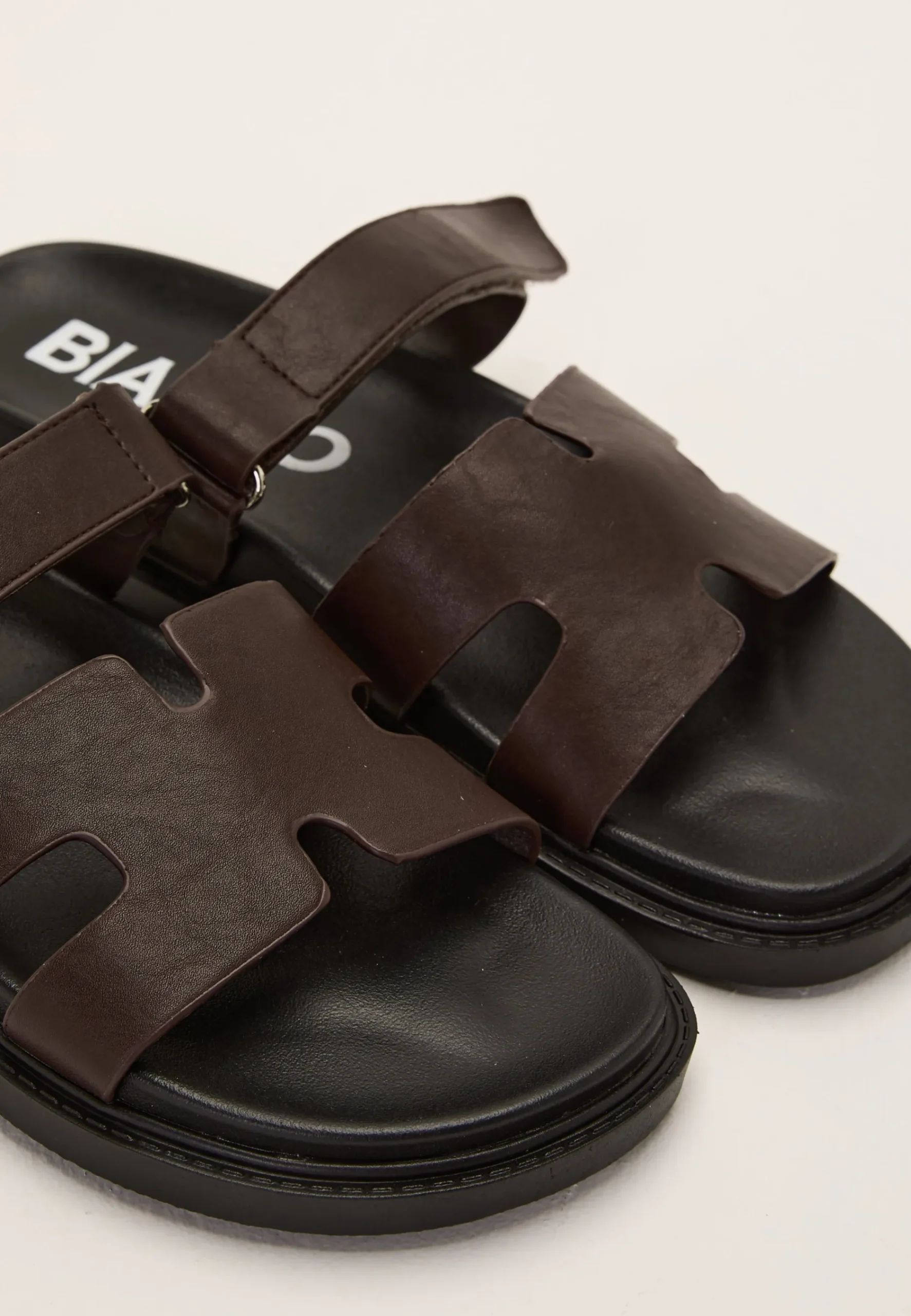 Biaoslo Velcro Slide Faux Leather