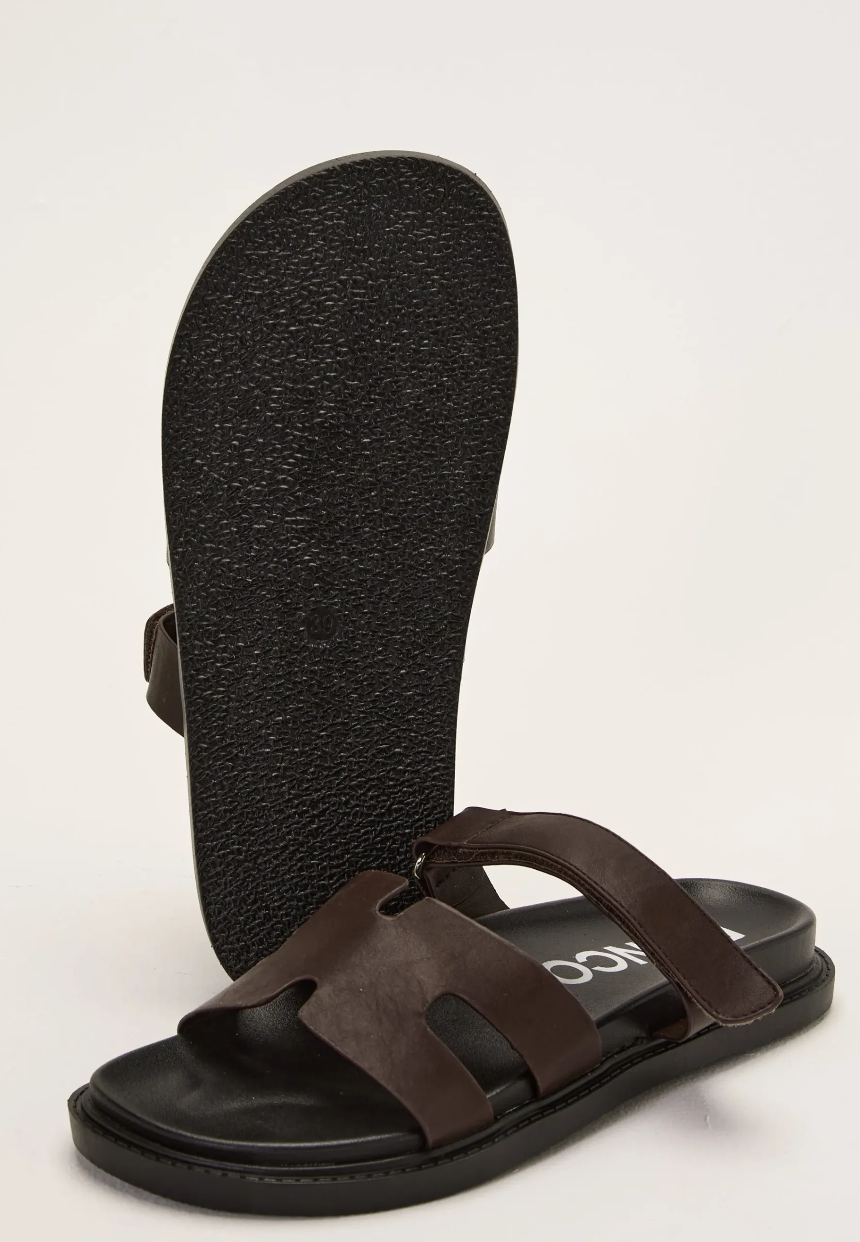Biaoslo Velcro Slide Faux Leather