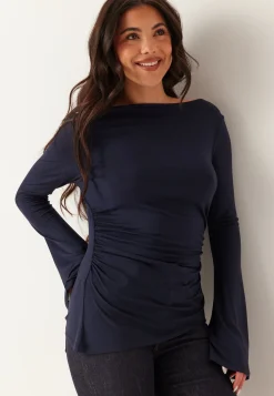 Boat Neck Asymmetric Top