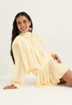 Bow Jacquard Short Dress