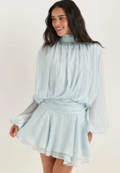 Bow Jacquard Short Dress