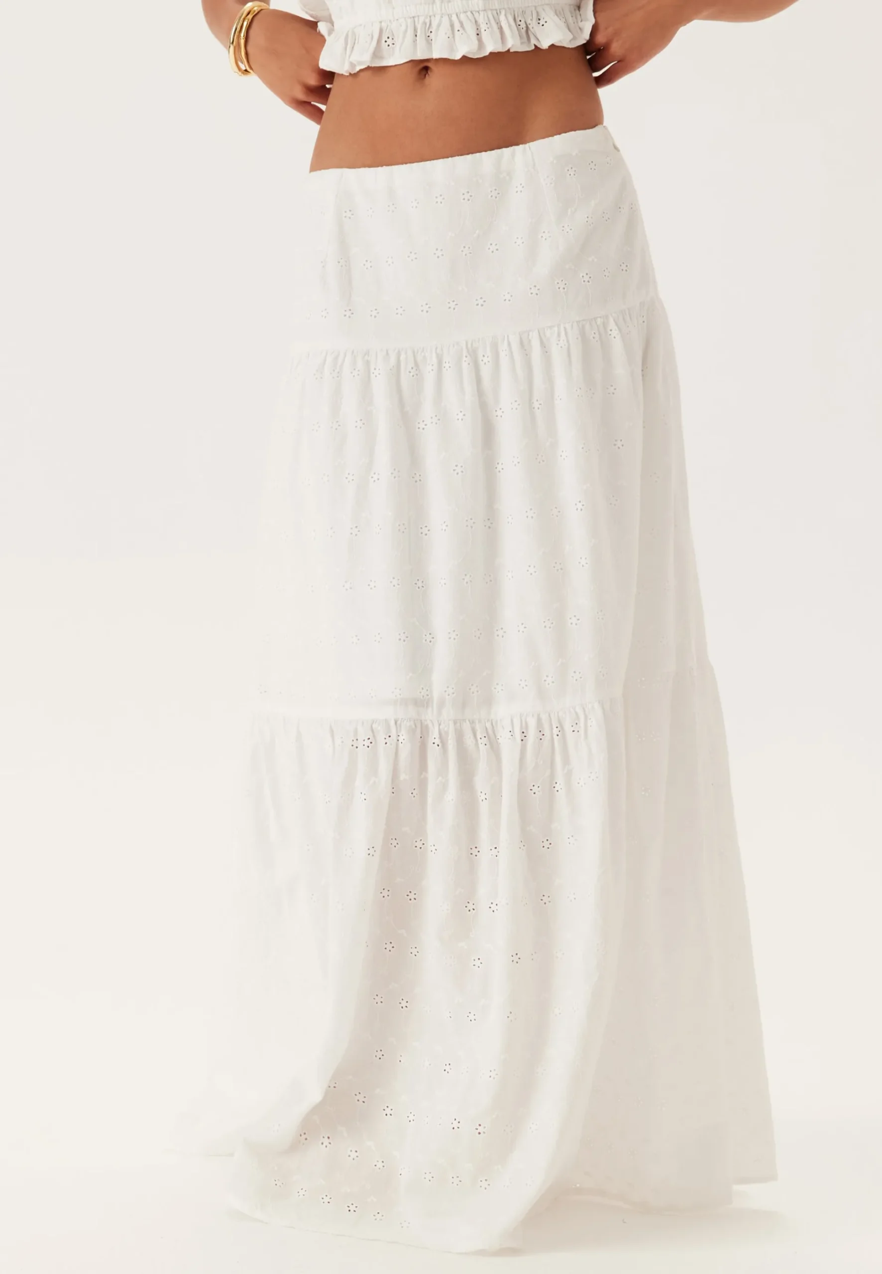 Broderie Anglaise Maxi Skirt