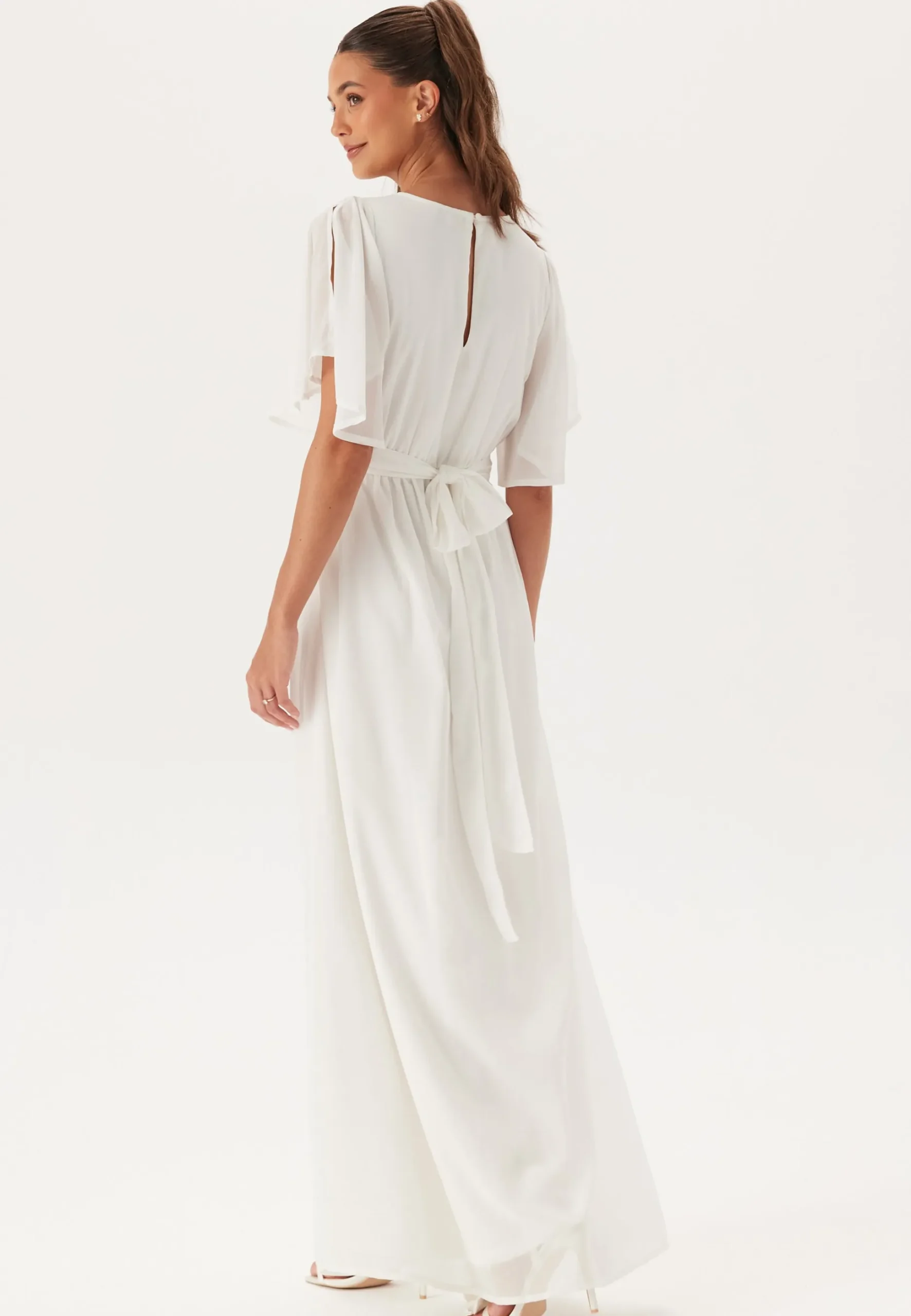 Butterfly Sleeve Chiffon Gown
