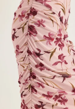 Butterfly Sleeve Mesh Ankle Dress