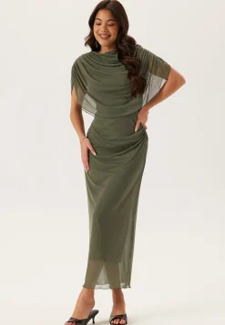 Cape Mesh Ankle Dress