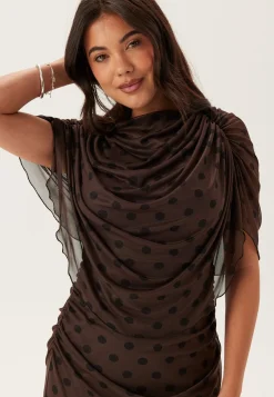 Cape Mesh Ankle Dress