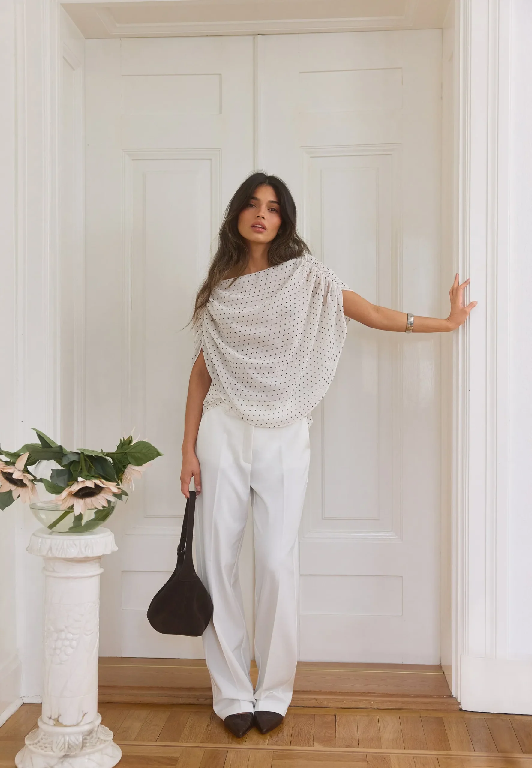 Cape Sleeveless Blouse