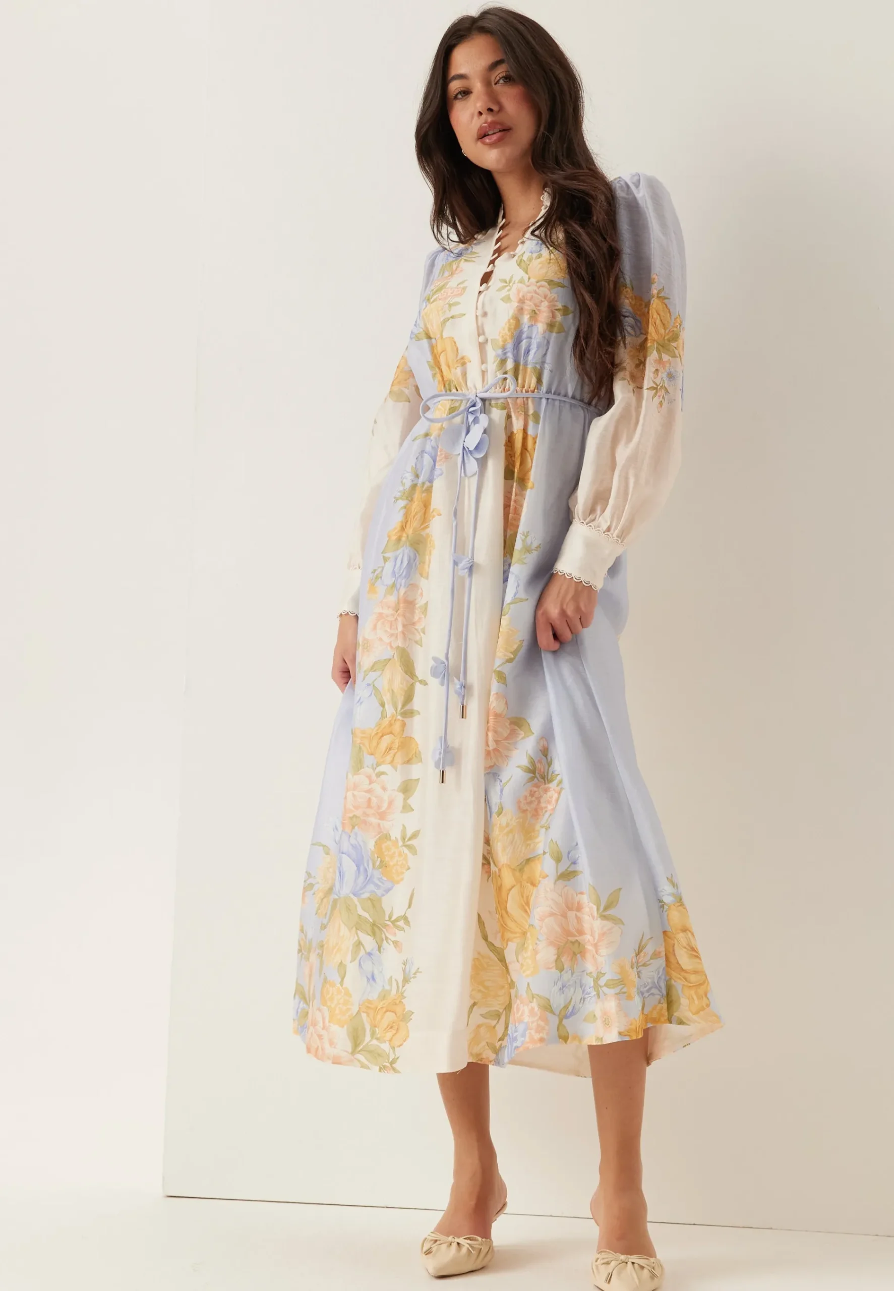 Christina Placement Print Midi