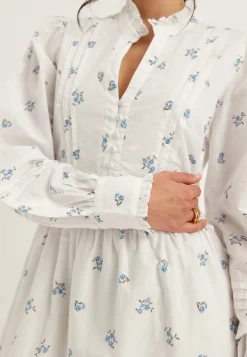 Cotton Pleated Maxi Dress