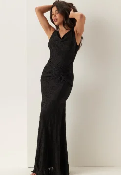 Deep Waterfall Mermaid Gown