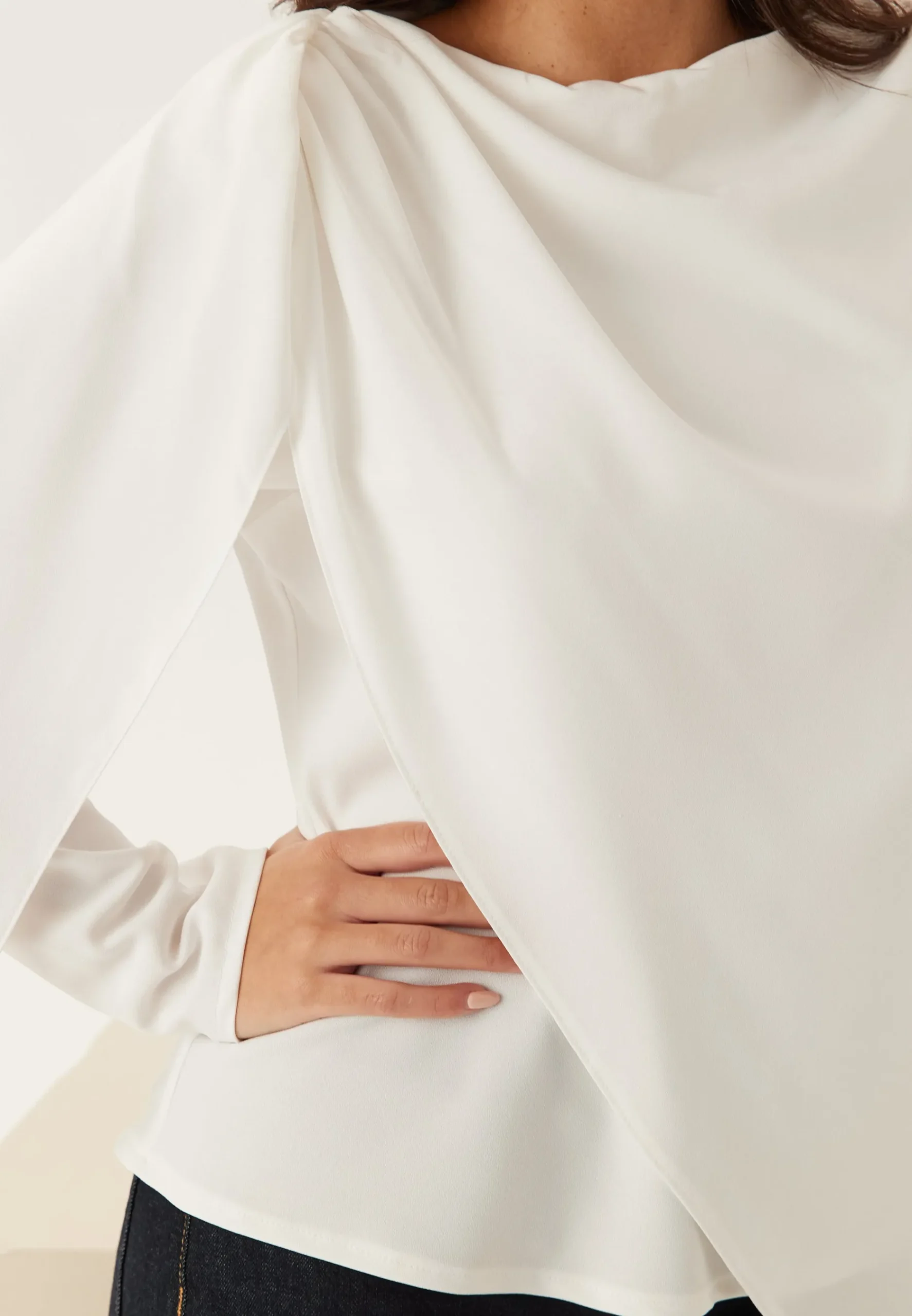 Draped Cape Blouse