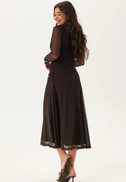Drapy Twist Mesh Dress