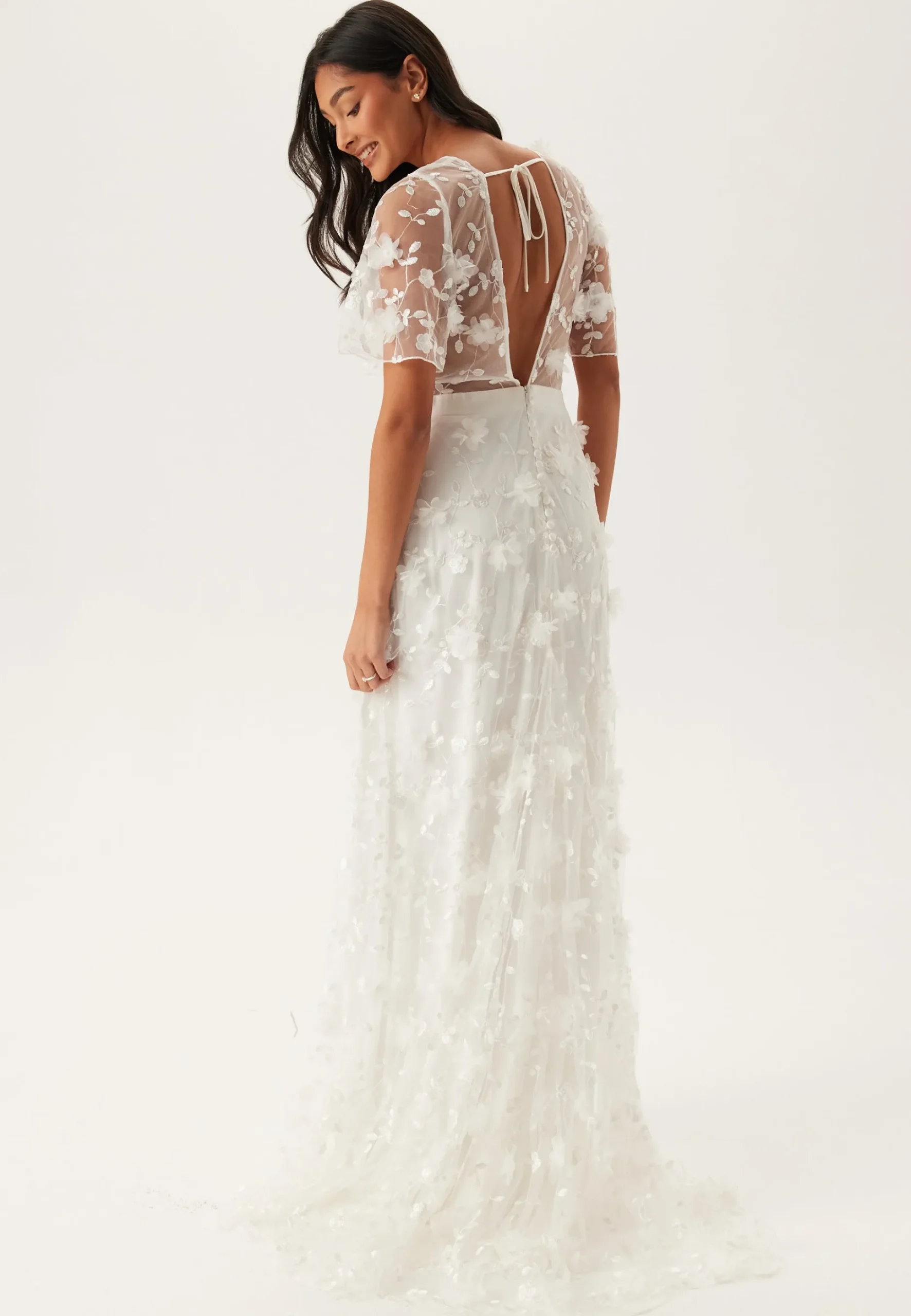 Embroidered Floral Wedding Gown