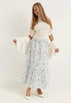 Flounce Detail Cotton Skirt