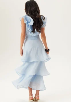 Flounce Sheer Ankle Skirt