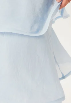 Flounce Sheer Ankle Skirt