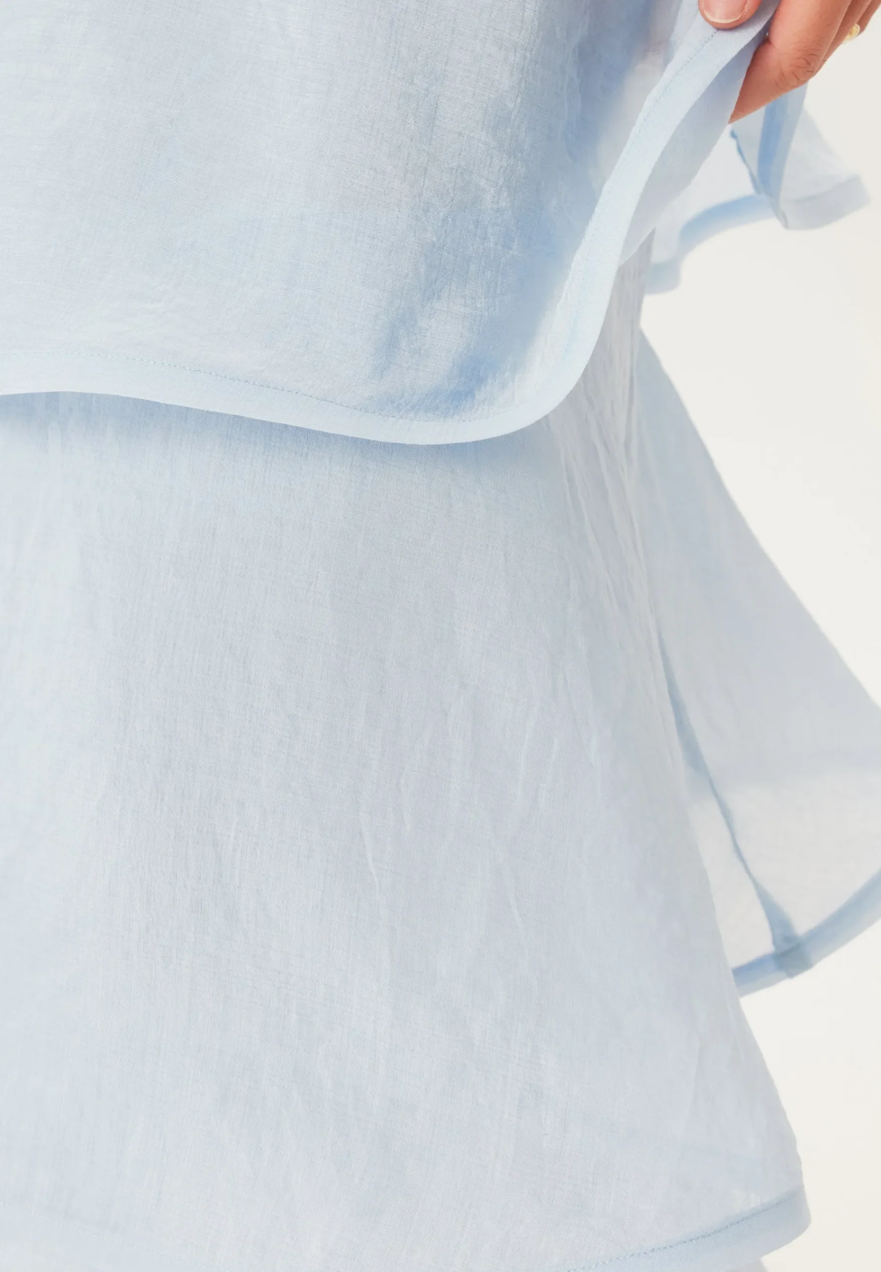 Flounce Sheer Ankle Skirt