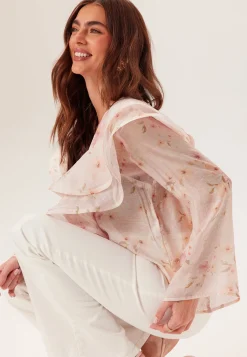 Flounce Sheer Blouse