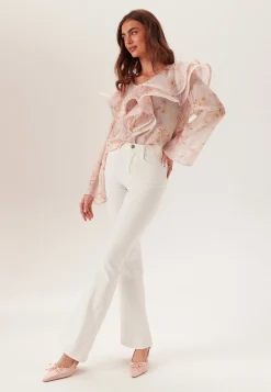 Flounce Sheer Blouse