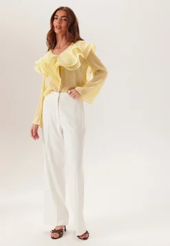 Flounce Sheer Blouse