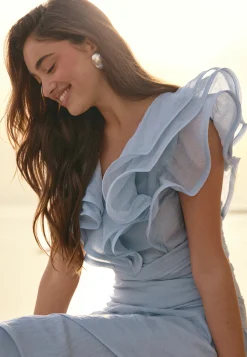 Flounce Sheer Top