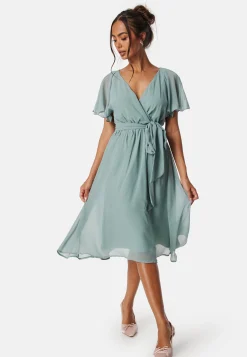 Flutter Chiffon Midi Dress