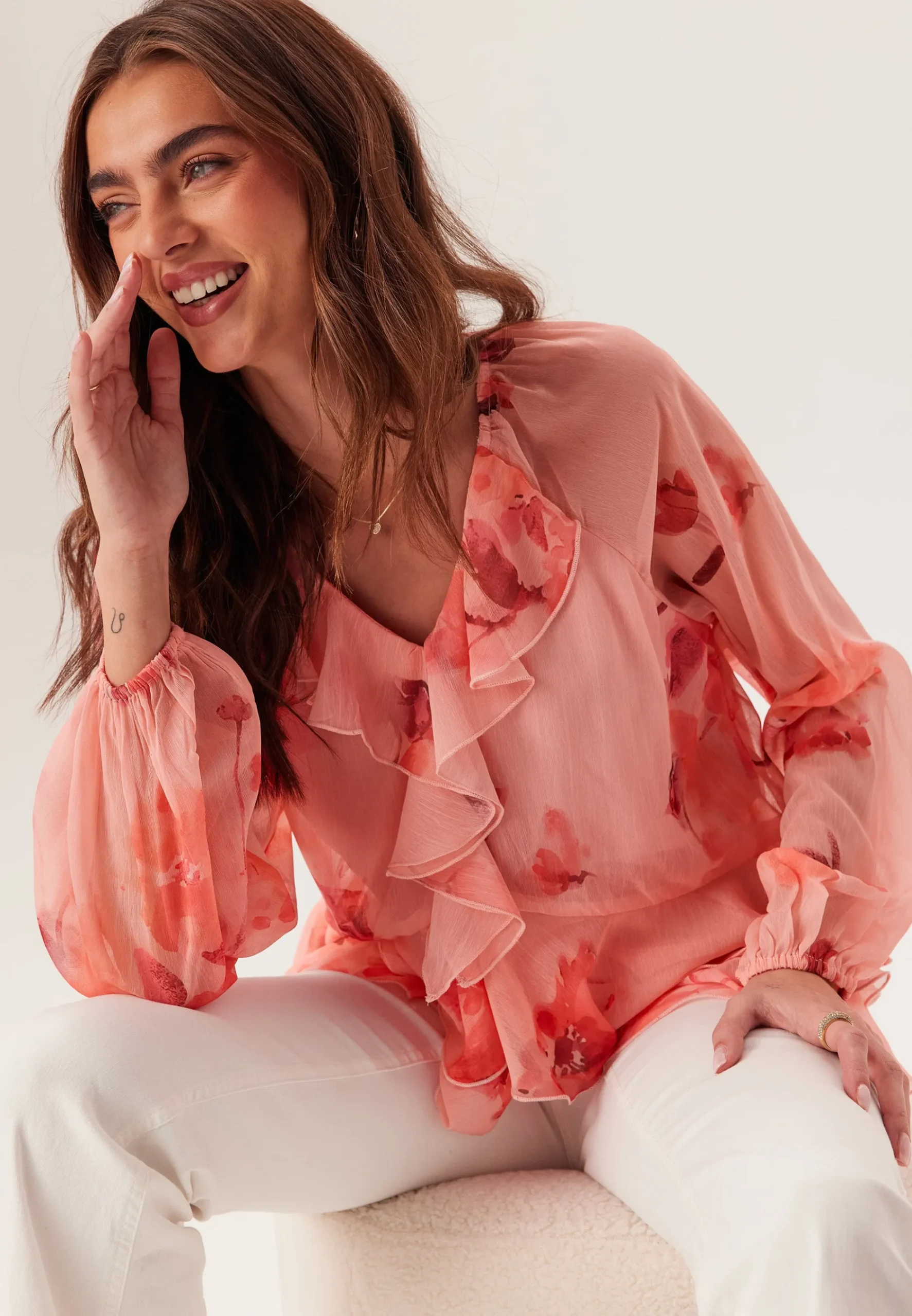 Frill Chiffon Blouse