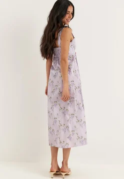 Frill Detail Cotton Midi Dress