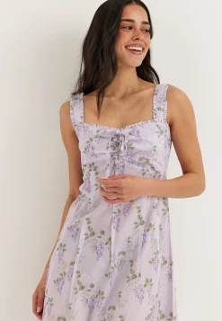 Frill Detail Cotton Midi Dress
