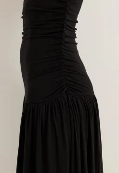 Gathered Side Maxi Dress
