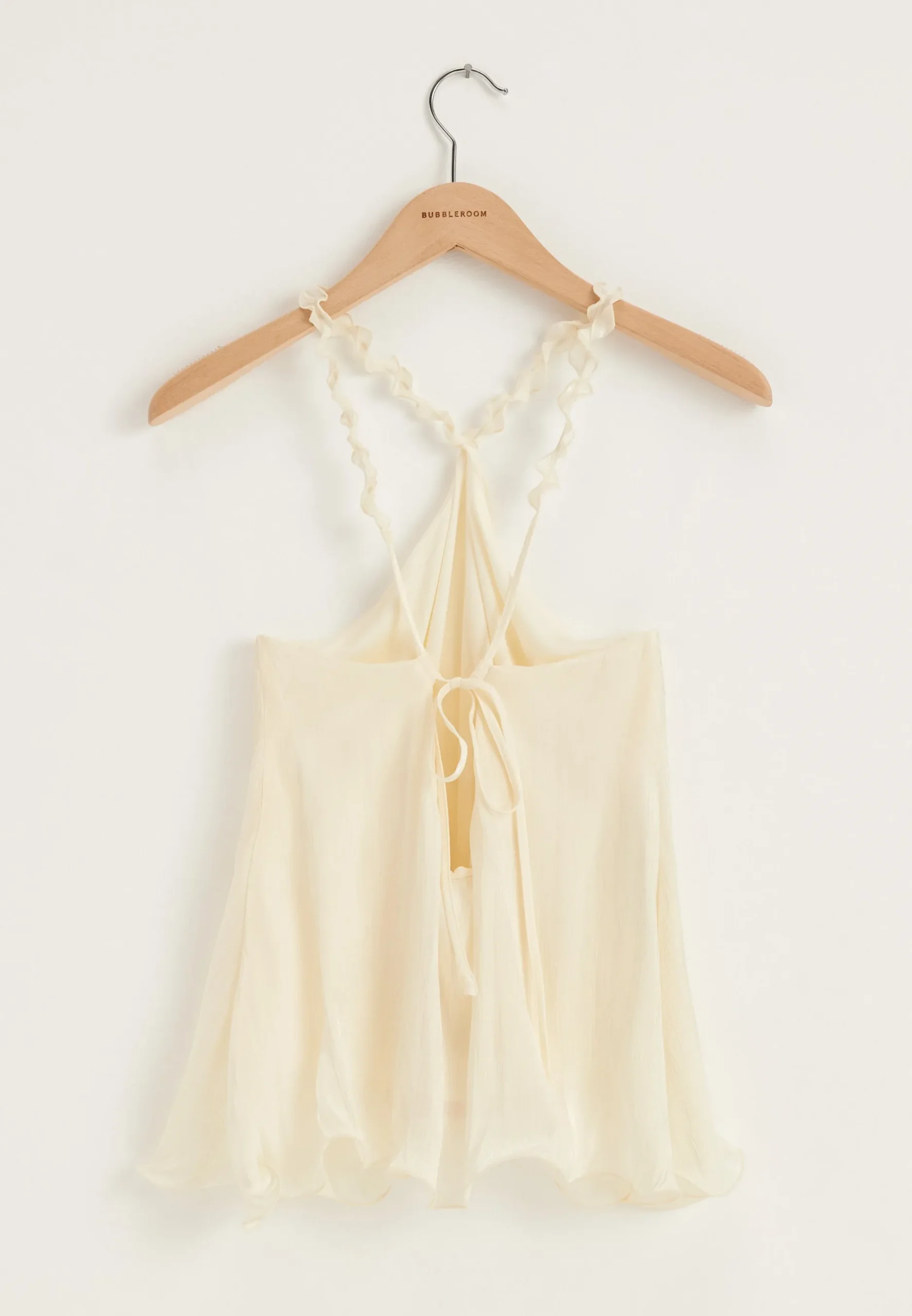 Halterneck Shimmer Flounce Top