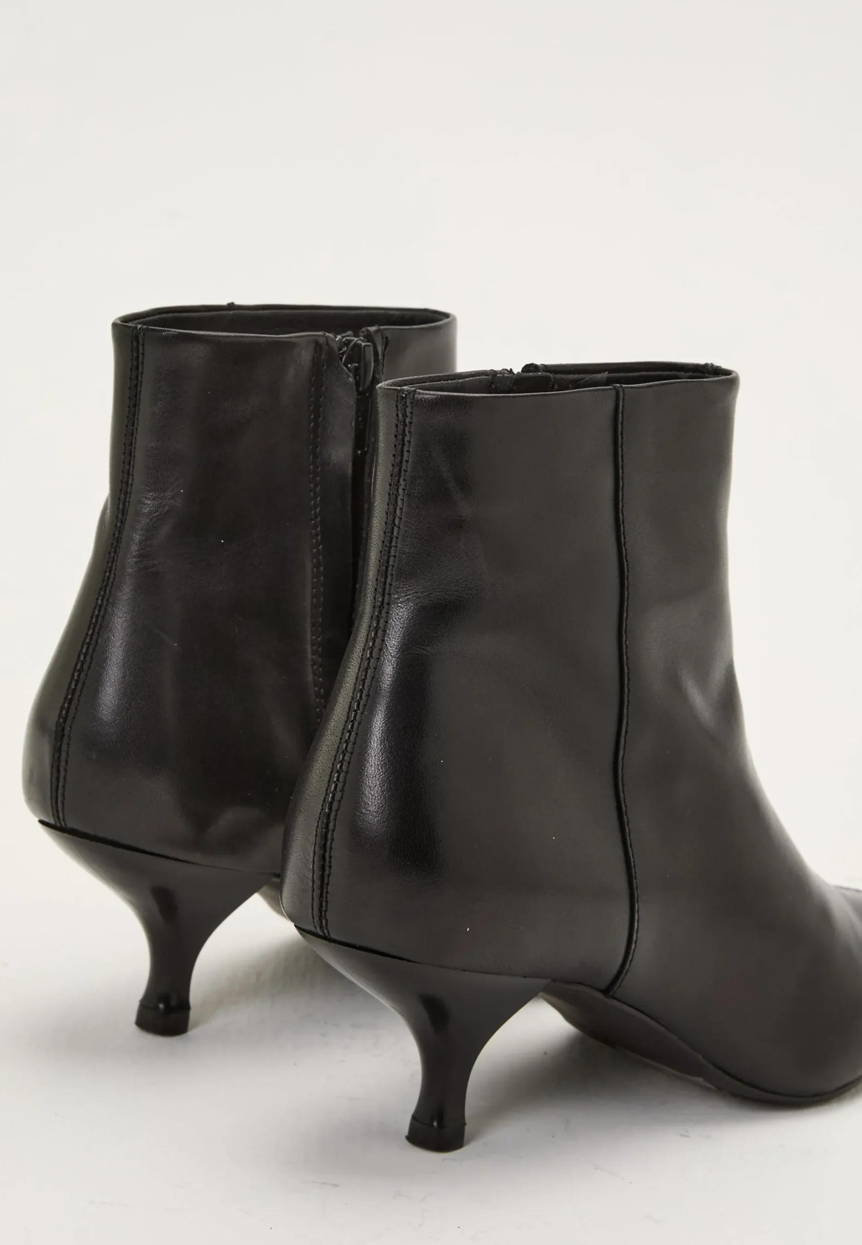Heeled Leather Ankle Boot