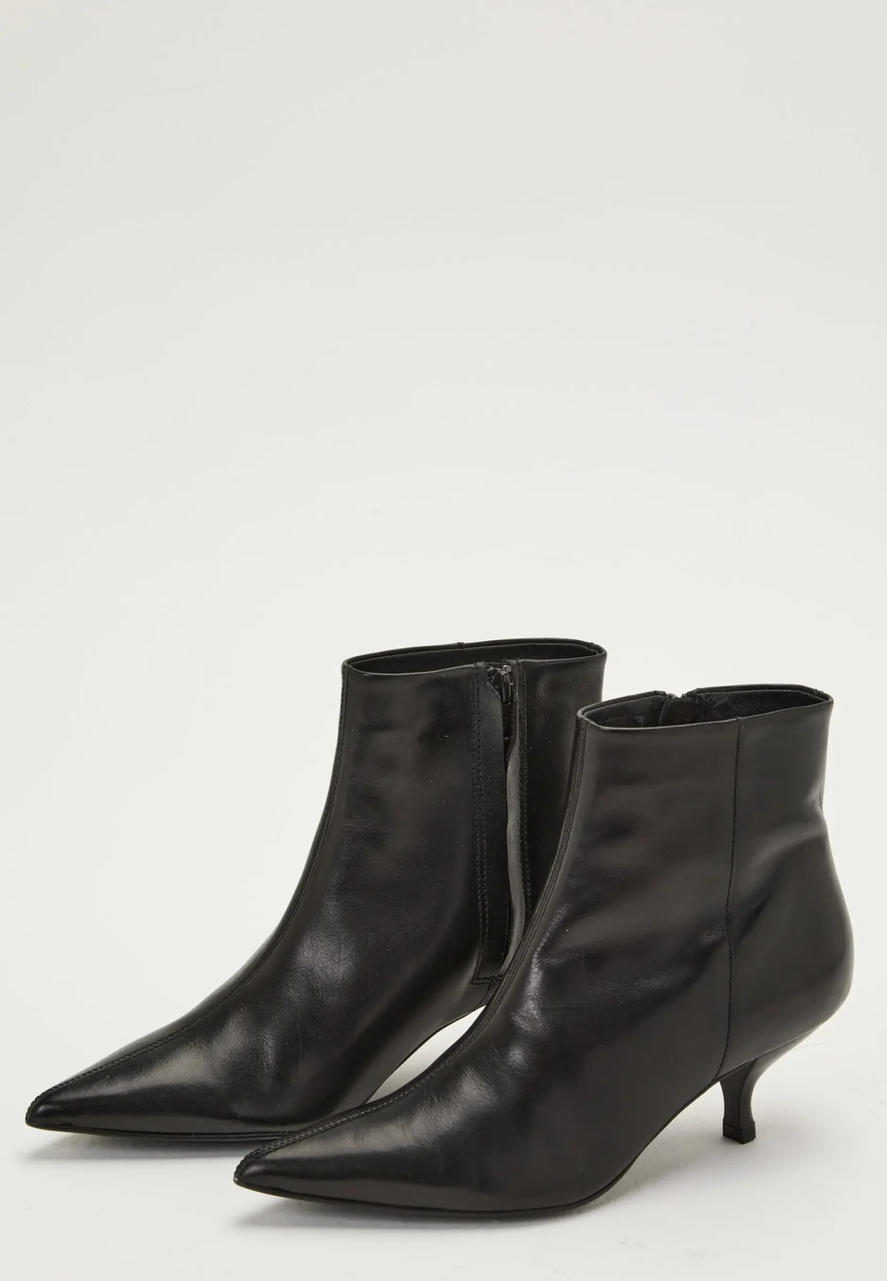 Heeled Leather Ankle Boot