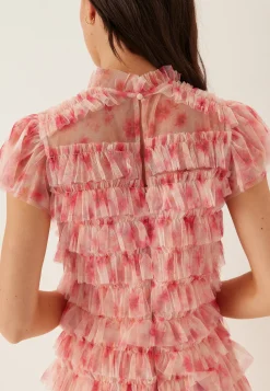 High Neck Tulle Frill Dress