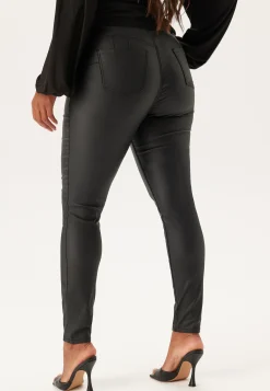 High Waist Push-Up Coated Treggings