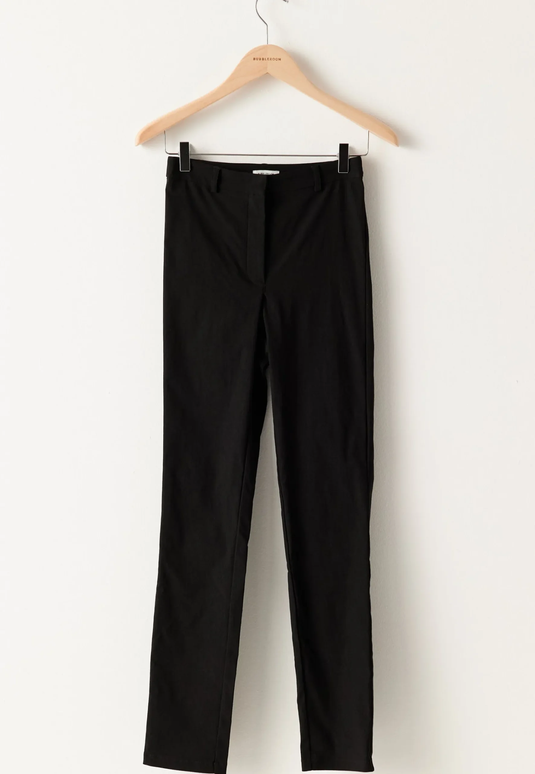 High Waist Stretchy Cropped Slit Trousers
