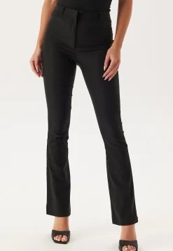 High Waist Stretchy Flared Trousers