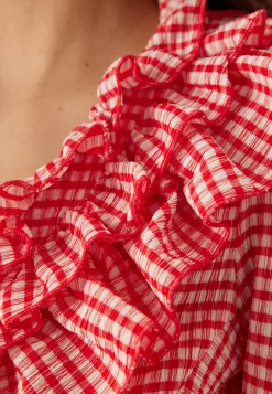 Jersey Frill Peplum Blouse