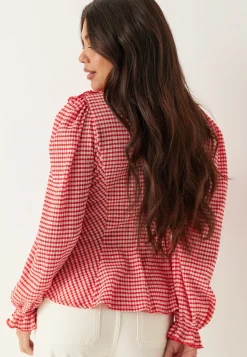 Jersey Frill Peplum Blouse