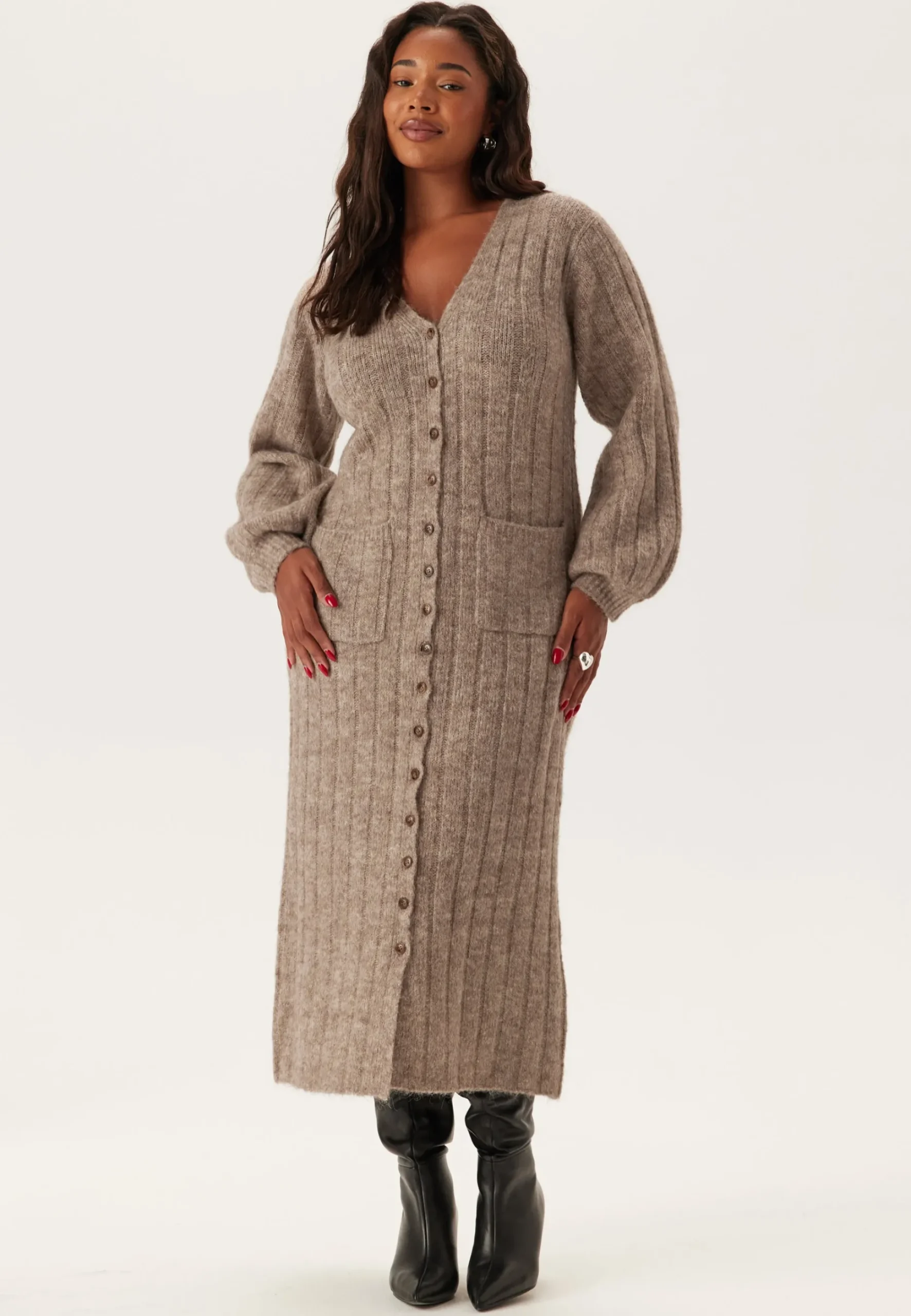 Knitted Cardigan Dress