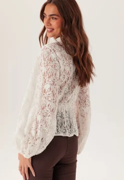 Lace Peplum Blouse